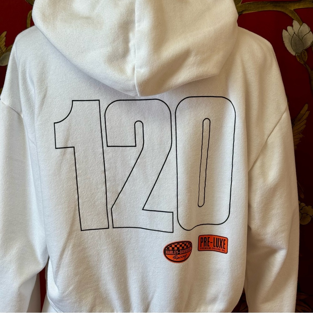 Women’s HARLEY-DAVIDSON “120th Anniversary” Zip-up Hoodie | #W16 - Picture 7 of 15
